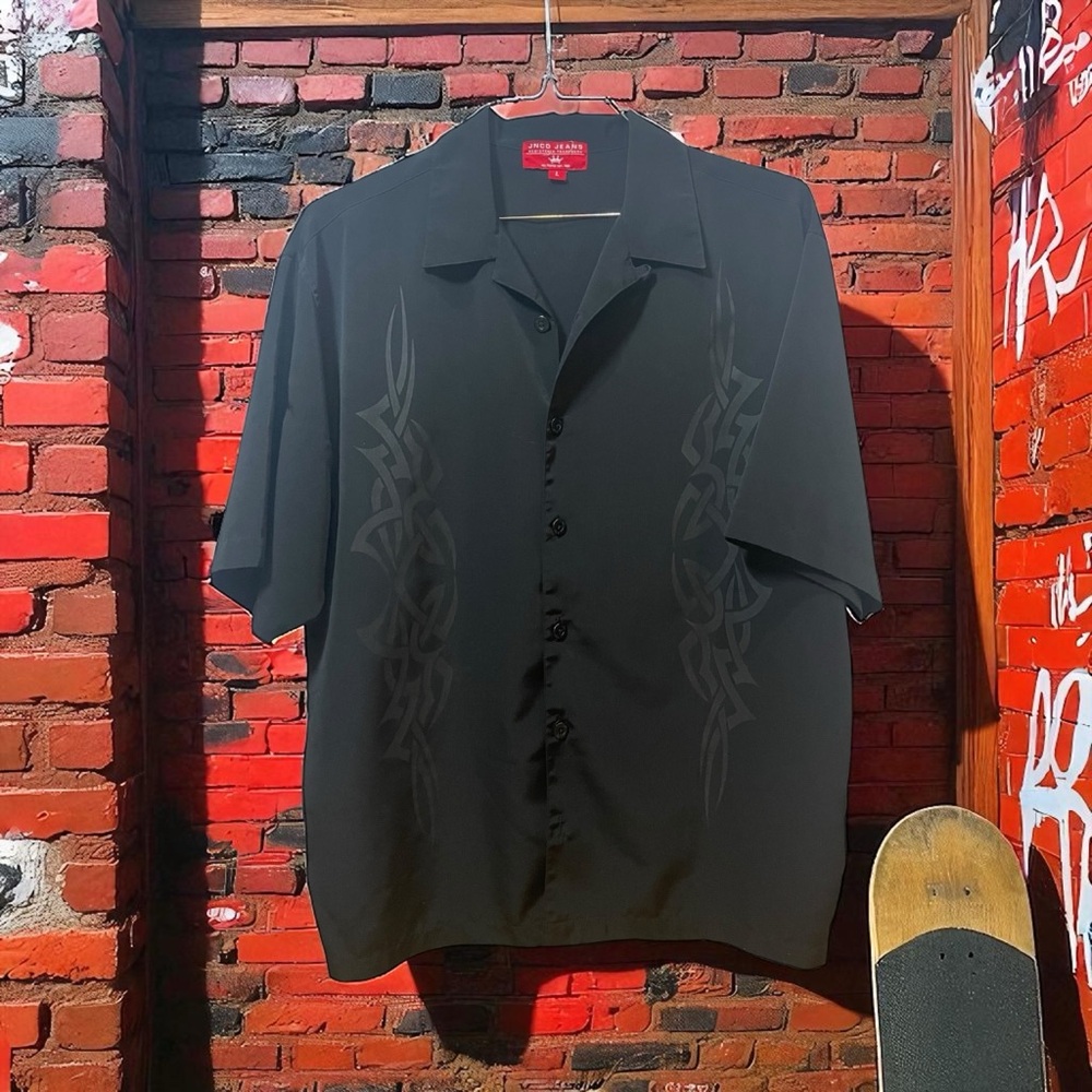 Vintage Y2K JNCO Button Up Shirt Tribal Flair